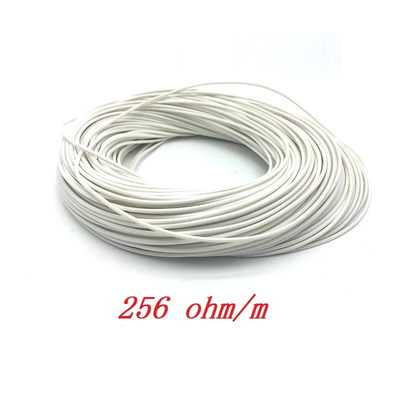 256 ohm Все размеры низковольтный силиконовый резиновый нагревательный кабель Электрический нагревательный провод для грелки нагревательный коврик - Цвет: 256 ohm