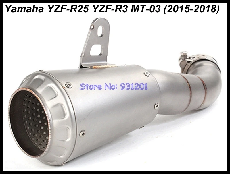 YZF R25 R3 MT03 глушитель выхлопной трубы Системы Escape мото выхлопной для Yamaha YZF-R25 YZF-R3 MT-03
