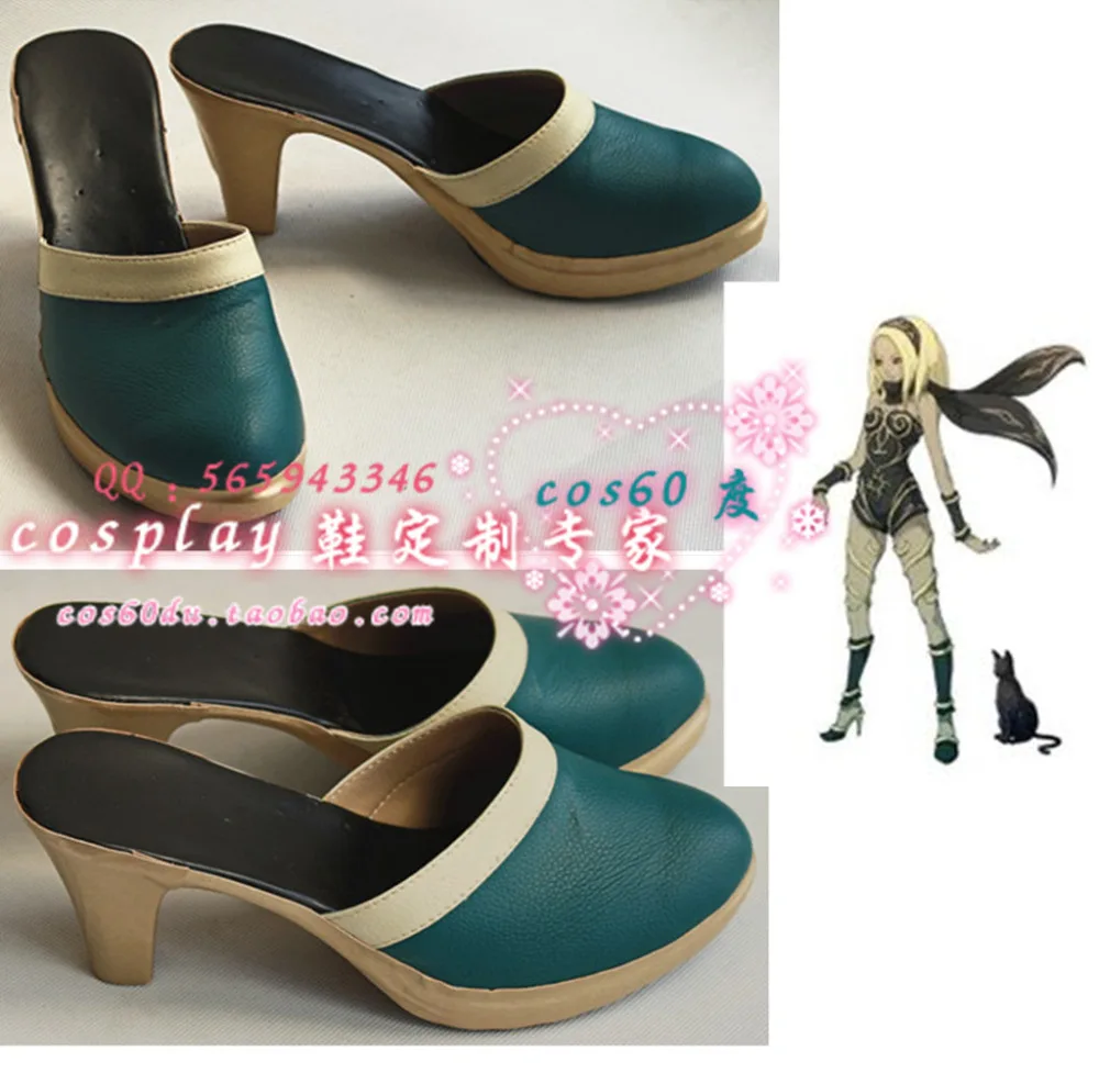 Обувь для косплея Gravity Rush Cat Green S008|shoes shoes|shoes greenshoes cosplay |
