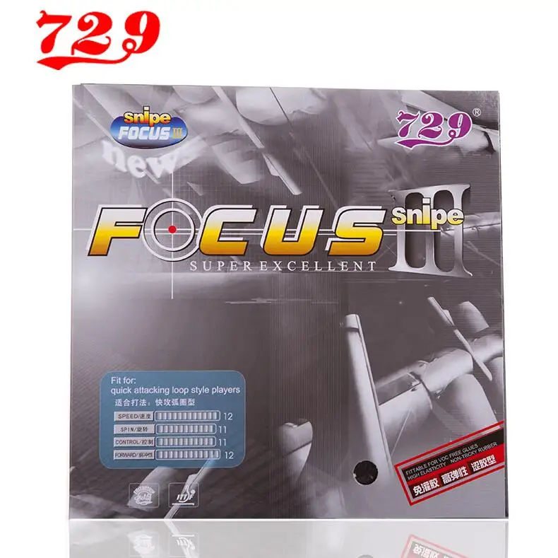 

Original 729 Focus 3 NON-Sticky Table Tennis Cover / Table Tennis Rubber/ Ping Pong Rubber Send XVT protection film