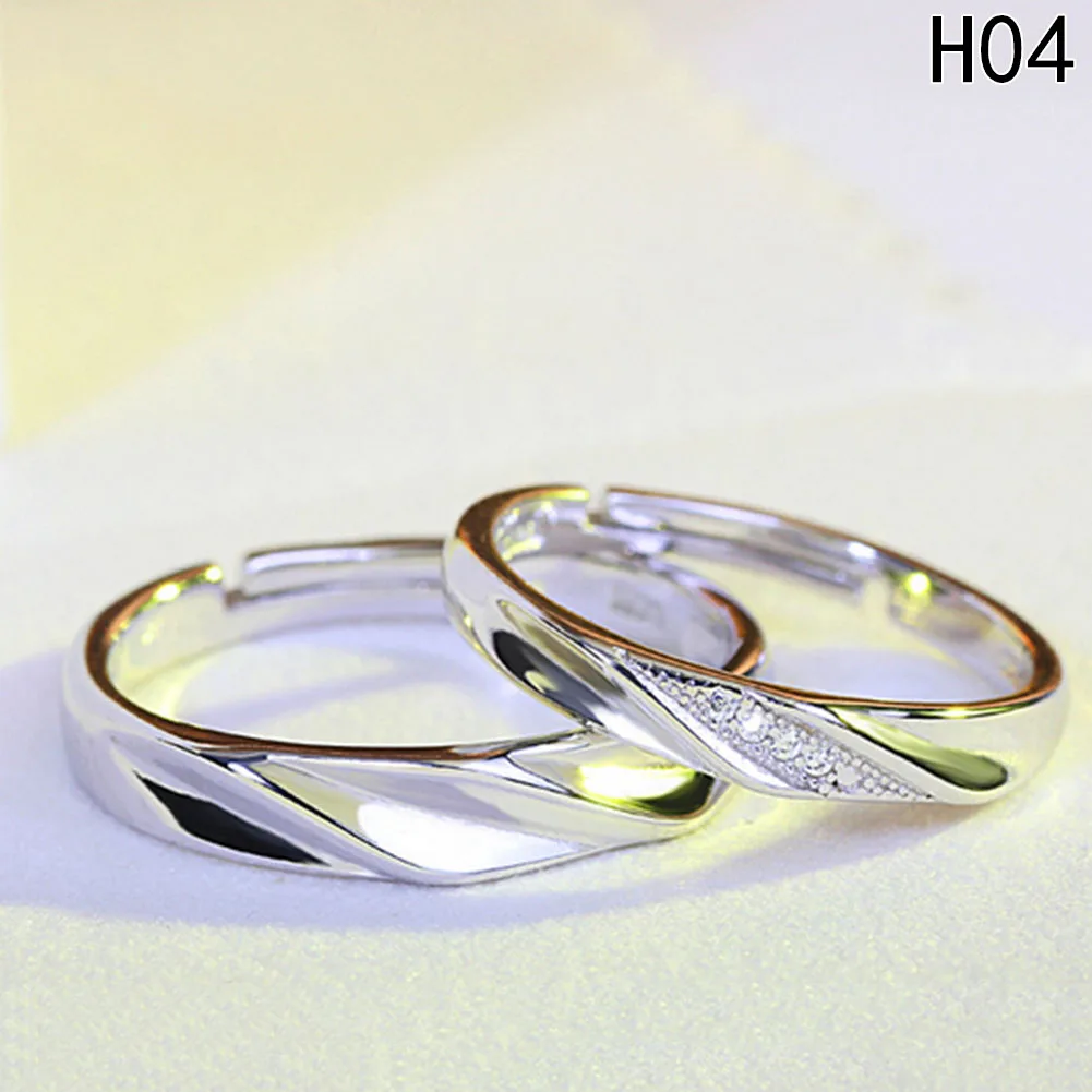 1 пара кольцо для влюбленных свадьбы Открытое мужчин и женщин свадебной