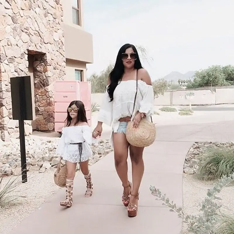 Детская одежда платья для девочек кружевное Открытое платье с расклешенными