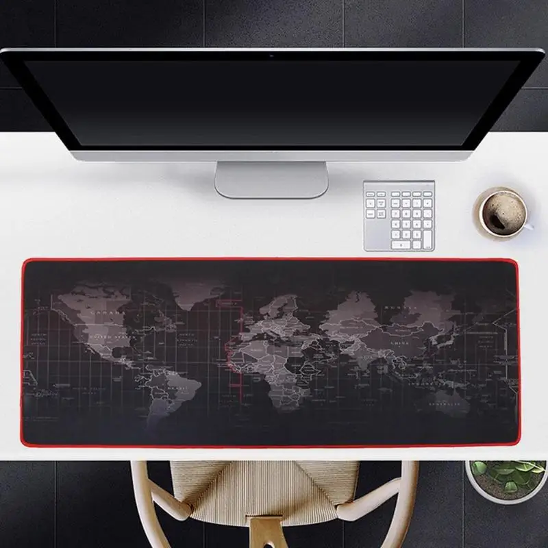 Large Mouse Pad Gamer Big Mat Gaming Computer Mousepad Rubber Surface World Map Game Mause Keyboard Desk | Компьютеры и офис