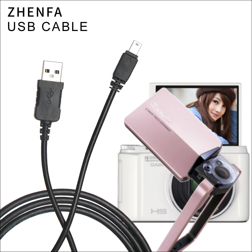 Кабель Zhenfa USB для камеры Casio EX-Z1050 EX-Z1080 EX-Z150 EX-Z19 EX-Z2 EX-Z200 Z2000 EX-S7 EX-S200 EX-Z1 EX-Z11 EX-Z18 EX-Z100