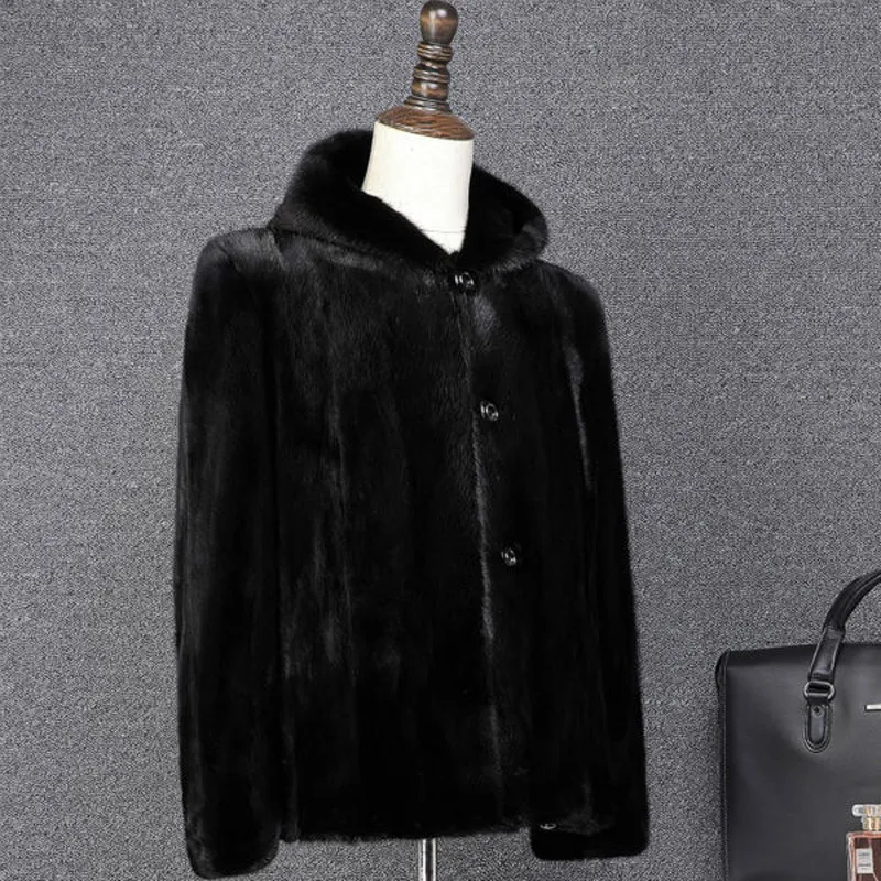 VHO Брендовое модное роскошное пальто из натуральной кожи меха норки jexxi Высокое