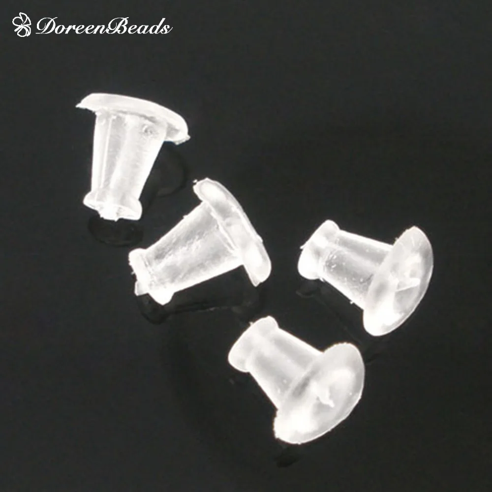 

DoreenBeads 1000 шт. резиновая задняя прозрачная фиксаторы для серег выводов ушной серьги набор «сделай сам» для уха ювелирные изделия аксессуары ...