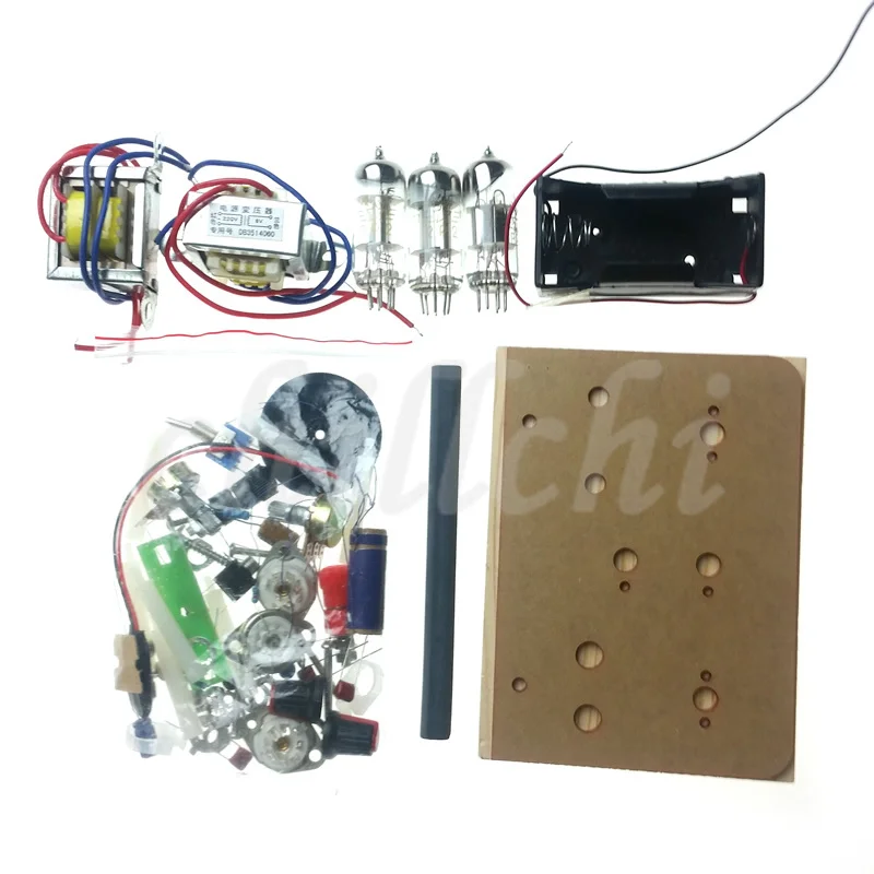 

Regenerative DC lamp tube three MW medium wave AM radio battery powered radio Kit
