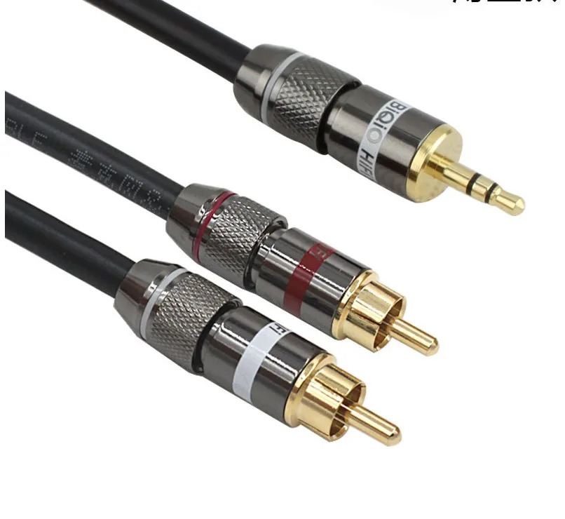 1 шт. RCA кабель с 2rca на 3 5 мм аудиокабель rca разъемом Папа папа aux для усилителя