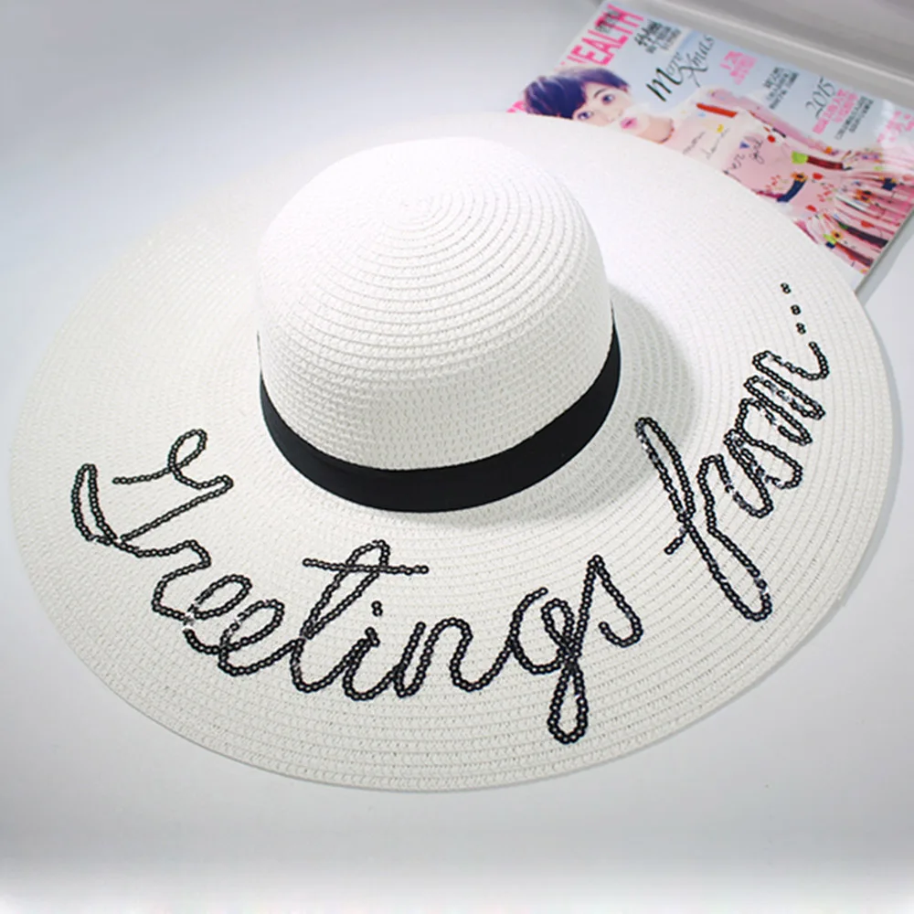 Шляпа Женская Солнцезащитная с широкими полями соломенная уличная Складная