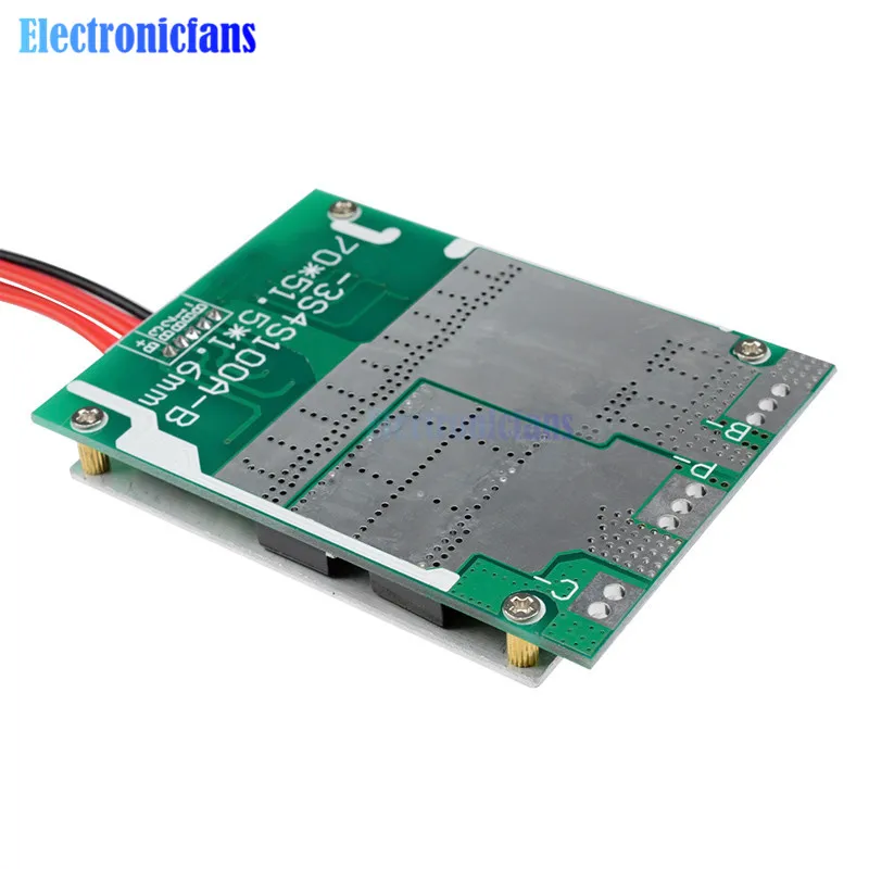 4S 100A 12V баланс для LiFePo4 для жизни 18650 батареи ячеек BMS защитный Модуль платы блока программного управления Низкое сопротивление MOS