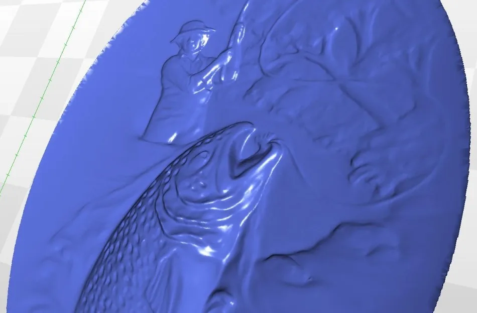 3D-рельеф panno_рыбак для ЧПУ в формате STL | Инструменты