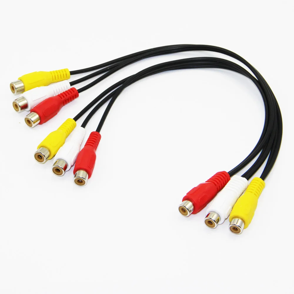 Разветвитель аудио и видео Bochara 3RCA мама на 2x3RCA Мама Удлинительный кабель длиной 20