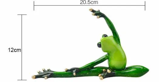 4 Украшение для дома Kawaii Yoga Frogs фигурка Девичья мечта Современная Смола домашняя скульптура куклы Смола Модель нечетные подарки ремесла животные - Цвет: 4