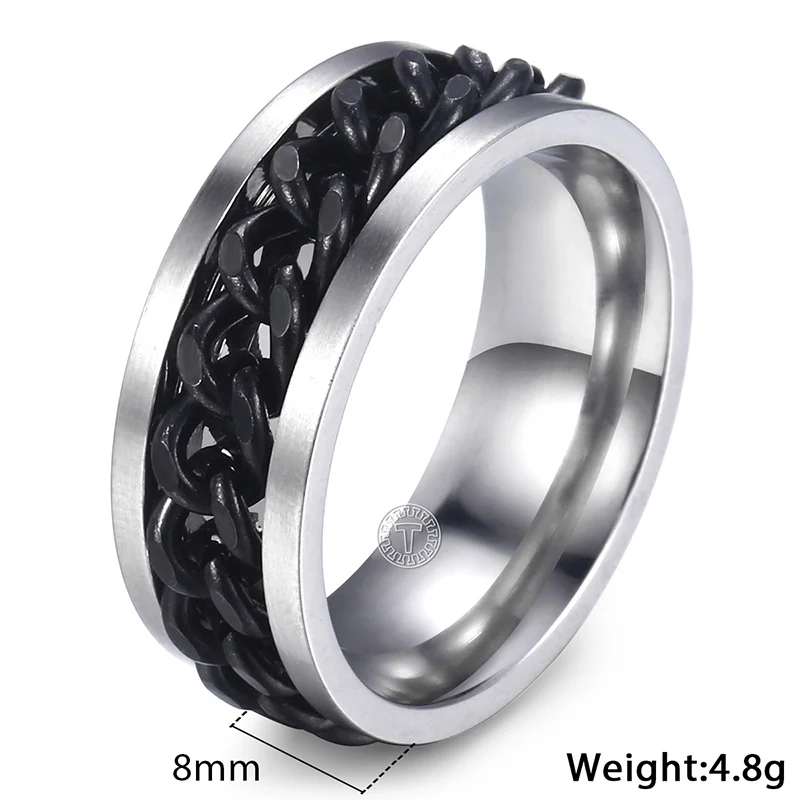 Черный мужской браслет кольцо ювелирный набор из нержавеющей стали Византийская