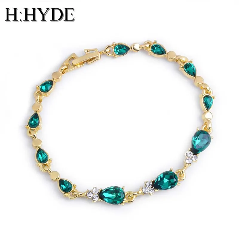 H:HYDE модные украшения 1 шт. золотой цвет CZ австрийский кристалл элегантный милый