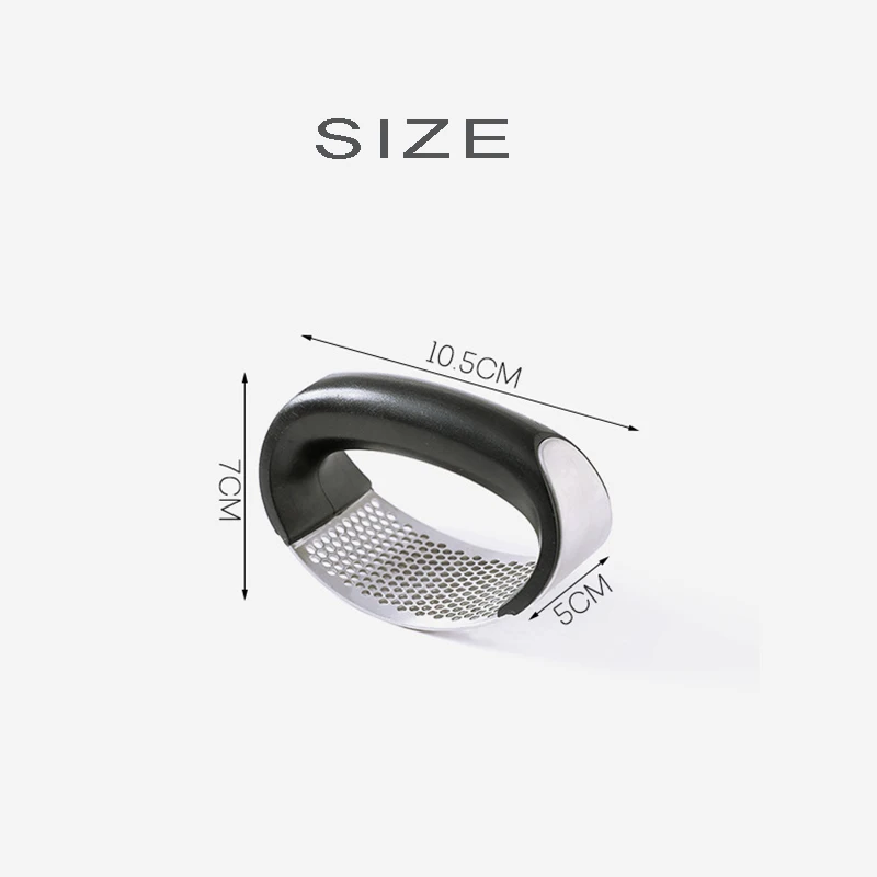 Нажмите здесь, чтобы узнать перевод на Нержавеющий стальной пресс для чеснока ручной дробилки резака мясорубки кривизны фруктов овощей кухонных гаджетов.