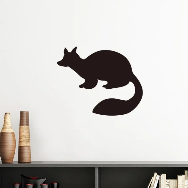 

Black Marten Animal Portrayal Silhouette Removable Wall Sticker Art Decals Mural DIY Wallpaper for Room Decal