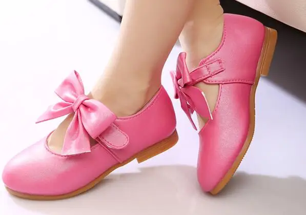 Детская обувь для девочек модные кожаные кроссовки принцессы туфли на плоской