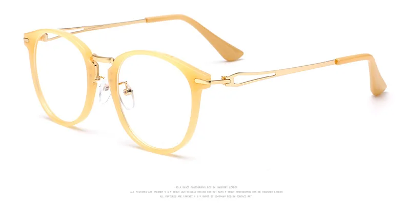 Бренд Chashma, нержавеющая круглая оправа armacao oculos de grau, качественные оправы, женские ретро очки, винтажные очки для глаз - Цвет оправы: Beige