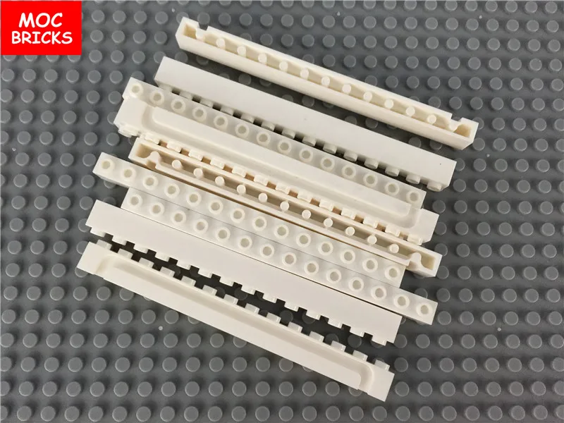 50 шт./лот Мпц кирпичи белого кирпича изменение 1x14 с канавкой подходит 4217