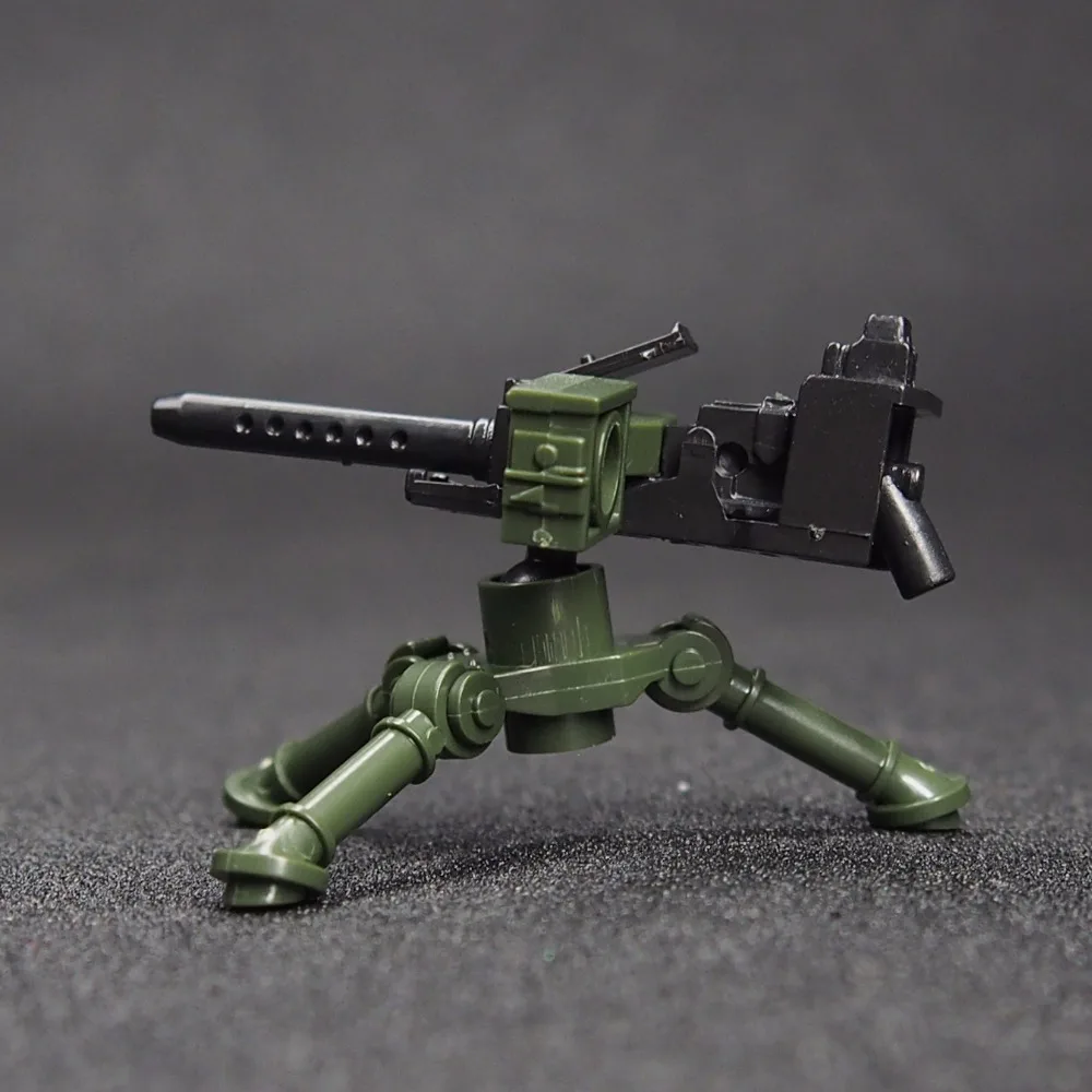 2 шт. Machine Gun WW2 военное оружие армии CS полиции SWAT Строительные блоки Кирпич
