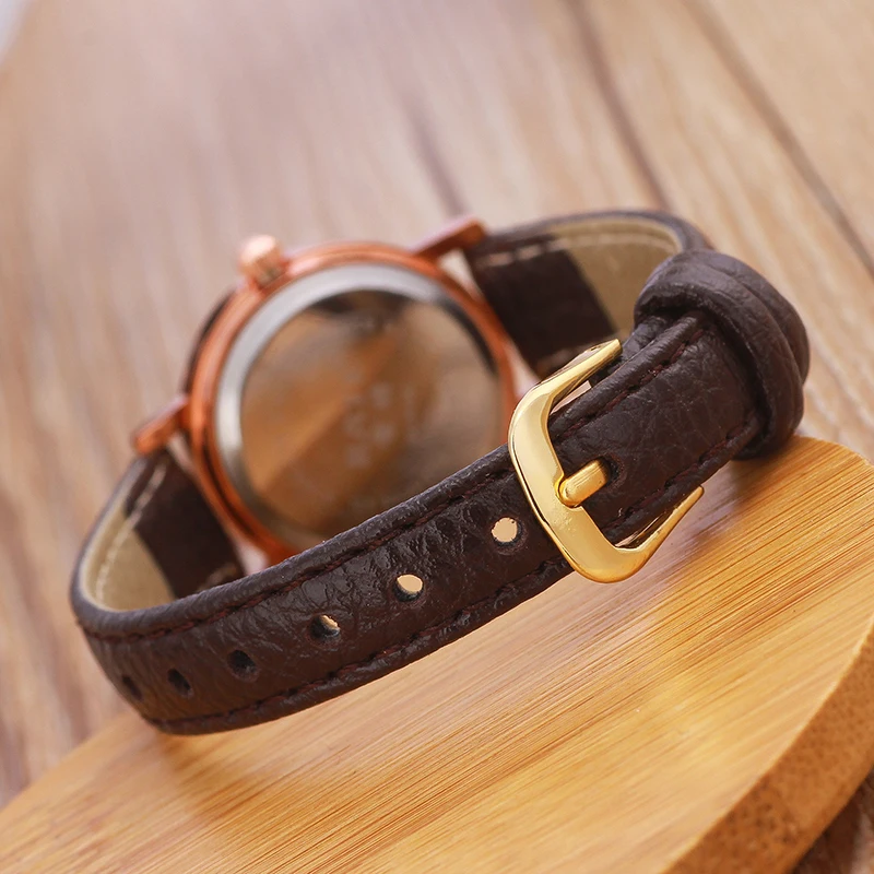 Luobos маленький циферблат Горячая продажа Женские часы модные кожаные кварцевые