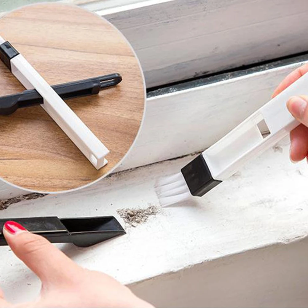 KuZHEN 2 In 1 Polished Window Track Cleaning Brush Keyboard Nook Cranny Dust Shovel Home Cleaner Clean Tools Supplies | Дом и сад
