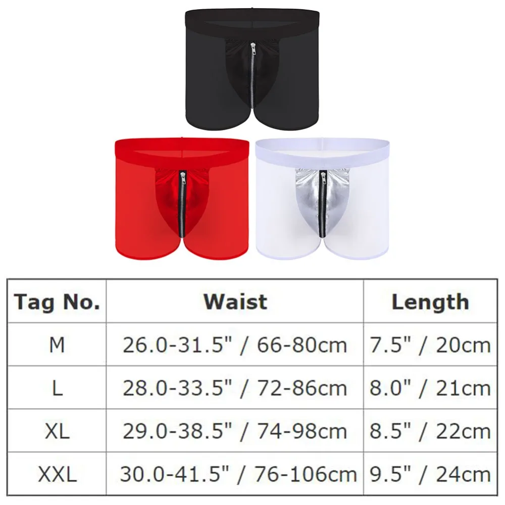 Новинка 2019 модное мужское сексуальное нижнее белье боксеры трусы на молнии