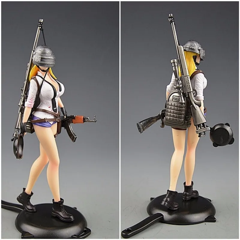 AKM AND M24 AND BAG 3D игра 98K AKM PUBG Playerunknown's Battlegrounds девушка Победитель Куриный Ужин мультфильм игрушка фигурка креативный подарок - Цвет: AKM AND M24 AND BAG