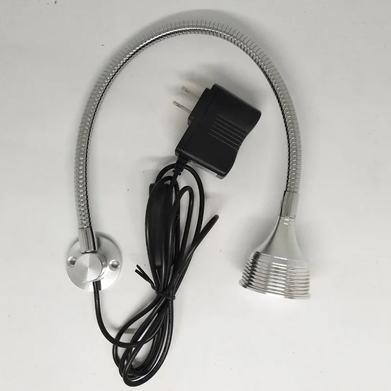 3W 110V 220V Led гусиная шея чтения прикроватная лампа|Комнатные настенные LED -лампы| |