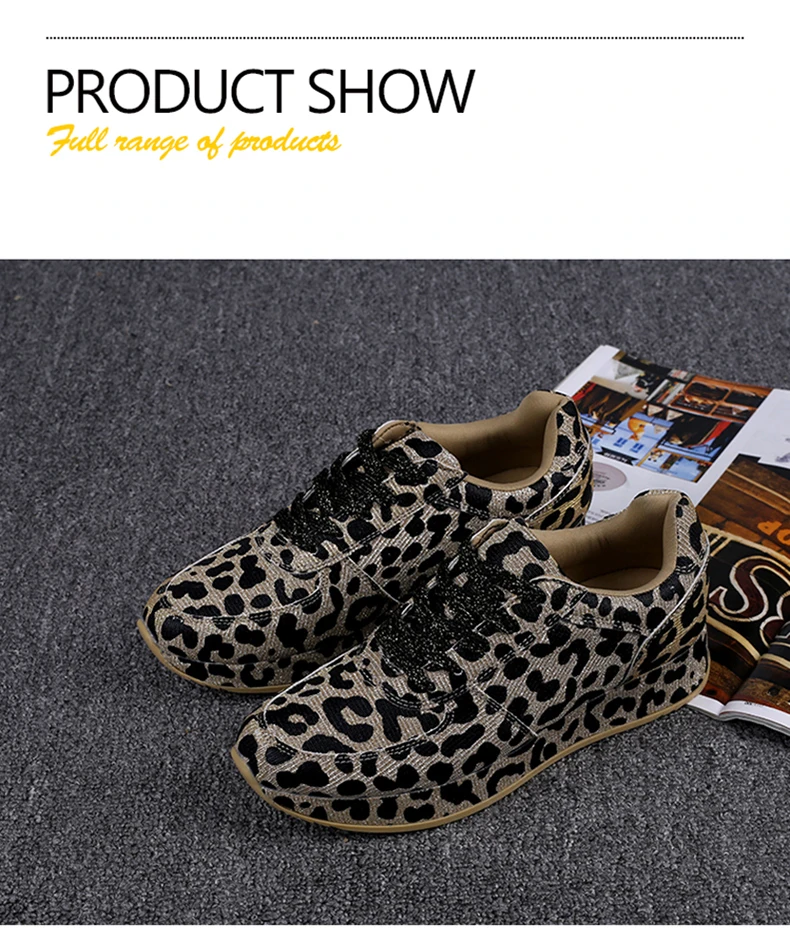 Dropshipping Women Casual Shoes Sexy Leopard Print Women Sneakers Shoes Zapatos De Mujer Sapato Feminino XXZ63