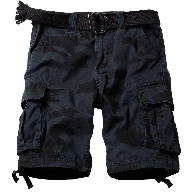 Battle Field Camouflage Cargo Shorts Men Casual Cotton Loose Baggy Beach Shorts Military Army Style Cotton Shorts Man Clothes men s camouflage style lace up slimming elastic shorts