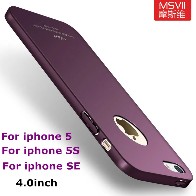 Роскошный чехол MSVII для iphone SE жесткий чехол-накладка из поликарбоната Apple iPhone 5 S E