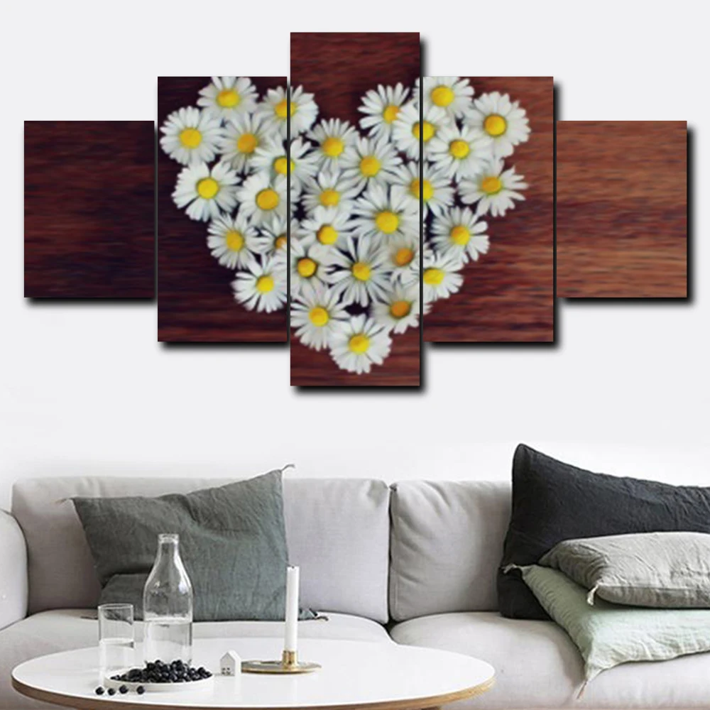 5 панели для плакатов и принтов деревянная доска Романтическая любовь белые