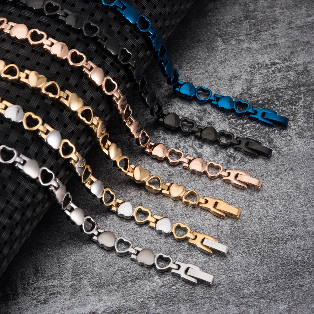 Vinterly магнитные браслеты для женщин сердечная цепочка женский браслет германий