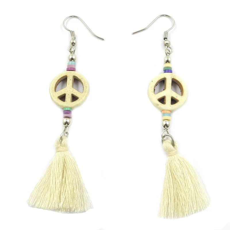 WELLMORE long Tassel earrings have blue/orange/pink/beige/red/green/yellow 7 color fashion tassel for women | Украшения и