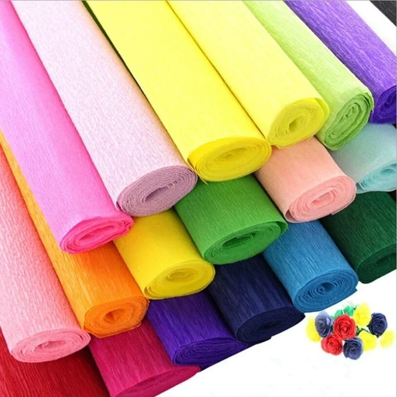 250*50 см/рулон DIY цветочная упаковка крепированная бумага материалы ручной работы