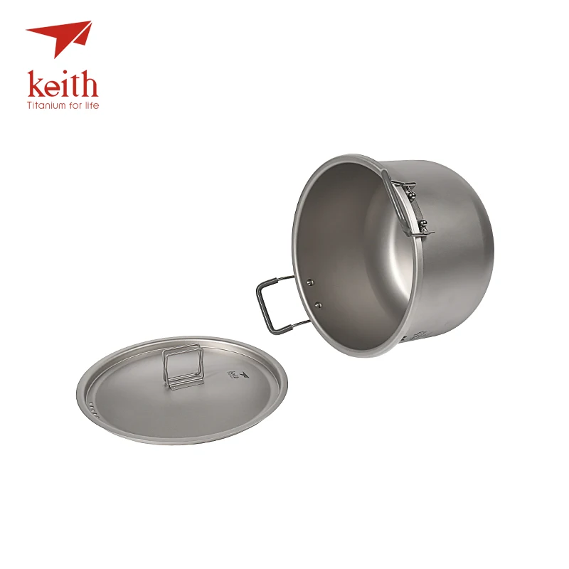 Большой складной горшок Keith Titanium на 4 5 человек портативный ультралегкий