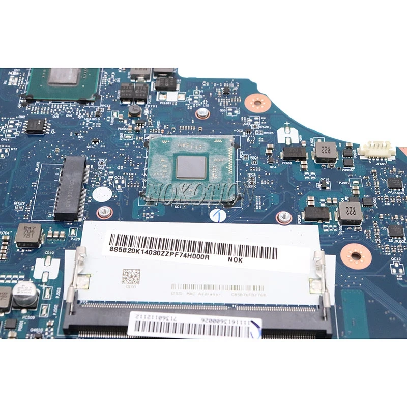 NOKOTION BMWC1 BMWC2 материнская плата для ноутбука Lenovo 300-15IBR 5B20K14030 SR29E N3700 процессор Geforce