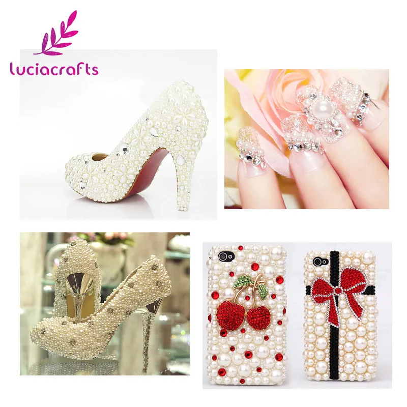 Lucia crafts 8 мм многоцветные полукруглые бусины из АБС-пластика, имитация жемчуга, бисер для рукоделия, 144 шт F0104