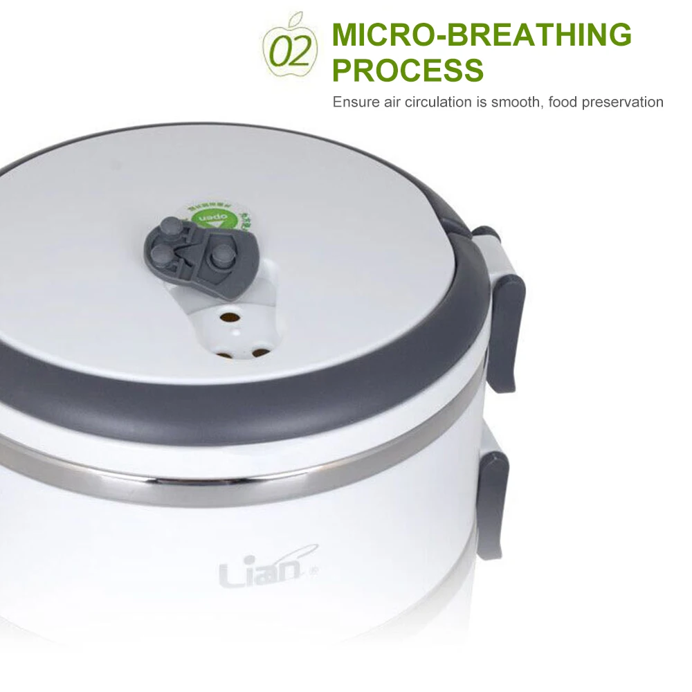 2019 белый тепловой Ланч Бокс простой утолщенный замок легко чистить для крышки