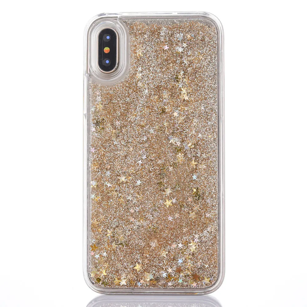 Чехол FQYANG Star Dynamic Liquid Quicksand для SAMSUNG S8 PLUS S7 EDGE S6 edge plus J7 A7 S5 Прозрачный чехол для задней панели ПК телефона - Цвет: 6