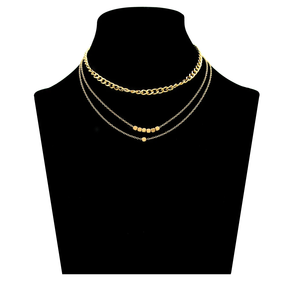 SUKI женское трехслойное колье чокер в стиле бохо бижутерия ожерелья на шею