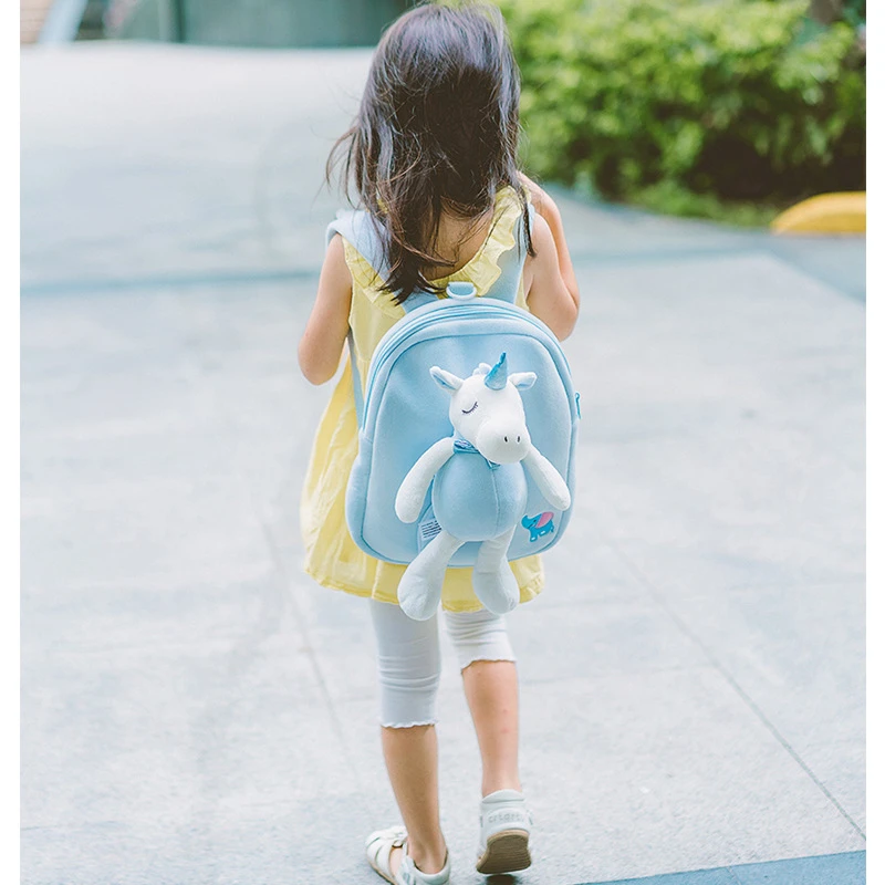Детская школьная сумка с рисунком фламинго плюшевые рюкзаки Mochila infantil menina Sac a dos