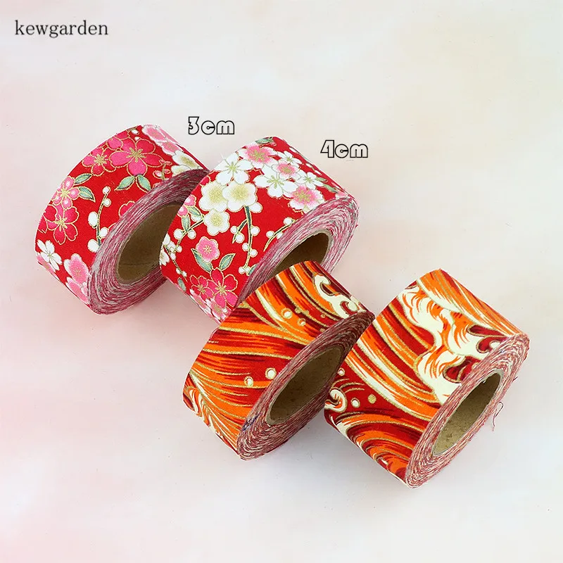 Kewgarden 1-1/2 &quot1-1/4&quot 30 мм 40 цветочная ткань с принтом вручную изготовленная лента