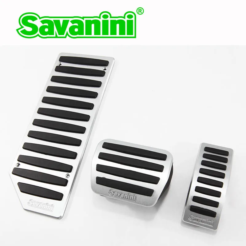 Savanini подножка сцепления педаль тормоза и газа Pad комплект для VW Polo/Lamando/Bora/Jetta/Audi A1 AT/MT. Алюминий на нескользящей подошве - Название цвета: 3pcs AT