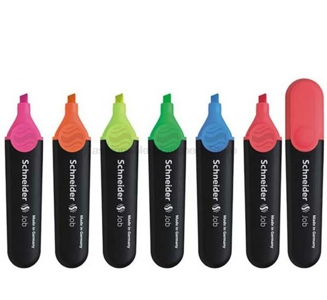 

6pcs Schneider JOB 150 Colored Highlighters Art Marker Pen Stationery School Office Supplies Highlighter Marker Pen Oblique Tip