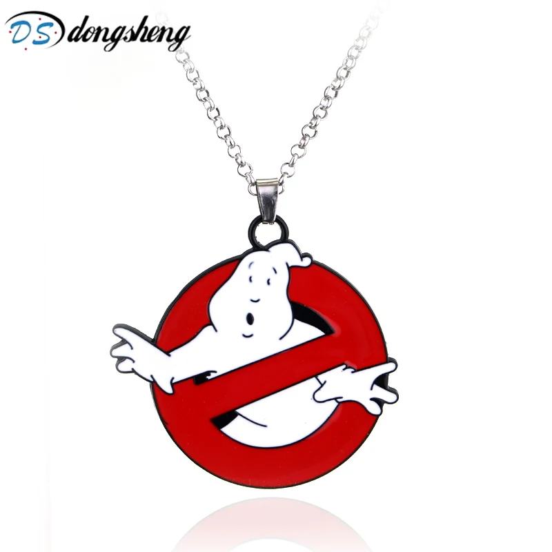 Украшения на шею из черного цвета с подвеской в виде Ghostbuster призрак ожерелья