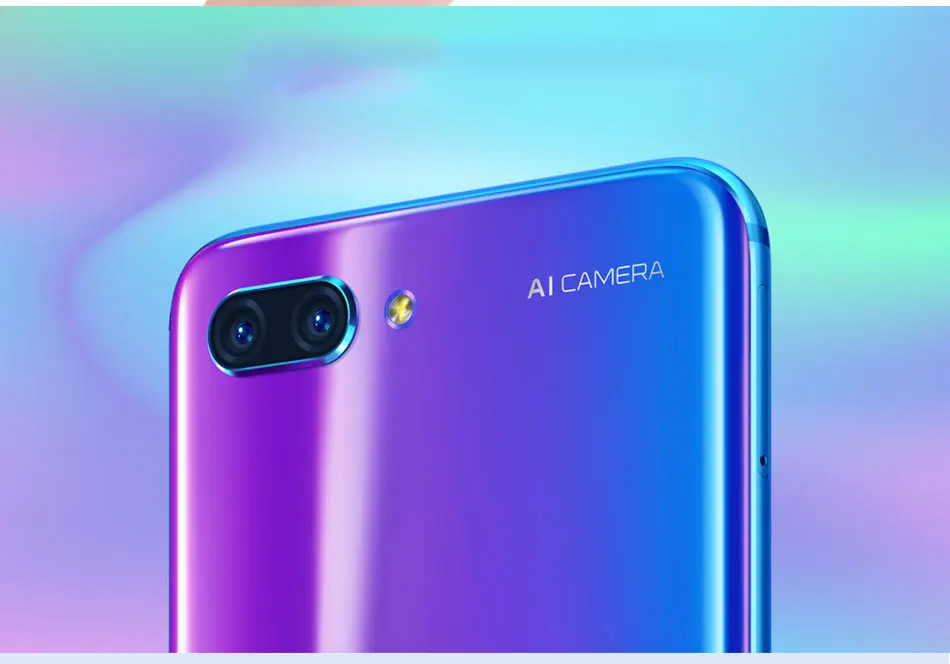Мобильный телефон Honor 10, 4G LTE, 5,84 дюймов, 6 ГБ ОЗУ, 128 Гб ПЗУ, Восьмиядерный процессор Kirin 970, Android 8,0, Распознавание отпечатков пальцев