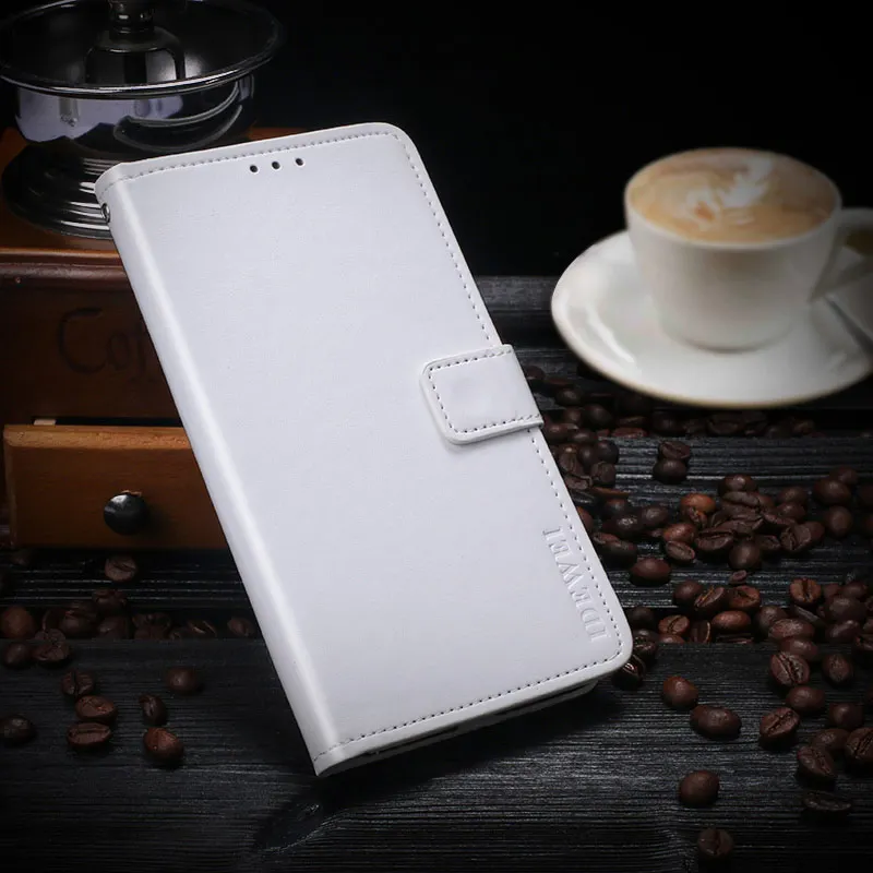 Oukitel K10000 Pro чехол Роскошный кожаный чехол для телефона Oukitel K10000 Pro защитный чехол кошелек Чехол 5,5" - Цвет: White